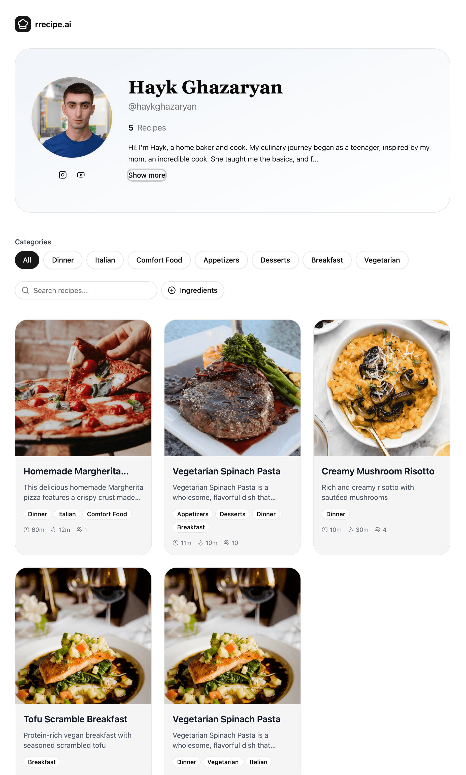 Your Recipe Collection